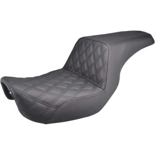 Saddlemen Step-Up Seat - Front Lattice Stitch - Black - Dyna 806-04-172 Saddlemen Step-Up Seat - Front Lattice Stitch - Black - Dyna 806-04-172