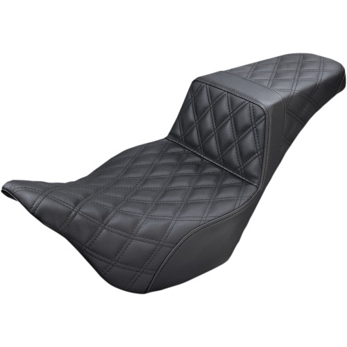 Saddlemen Step-Up Seat - Full Lattice Stitch - Black - '08-'23 Fl 808-07B-175 Saddlemen Step-Up Seat - Full Lattice Stitch - Black - '08-'23 Fl 808-07B-175