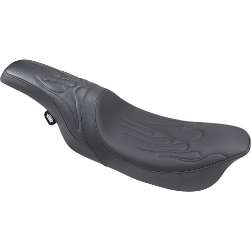 Drag Specialties Predator Seat - Flame Stitched - Flhr/Flhx '99-'07 Drag Specialties Predator Seat - Flame Stitched - Flhr/Flhx '99-'07