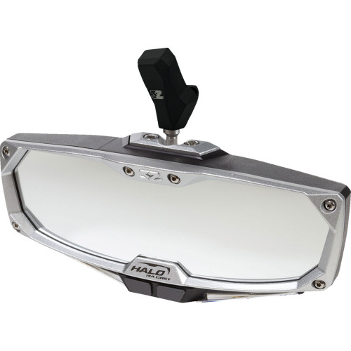 Seizmik Mirror - Halo R - Rear View W/Led Cabin Light - Rectangle - Black W/Silver Bezel - Each - Cf Moto 56-18032Kit Seizmik Mirror - Halo R - Rear View W/Led Cabin Light - Rectangle - Black W/Silver Bezel - Each - Cf Moto 56-18032Kit