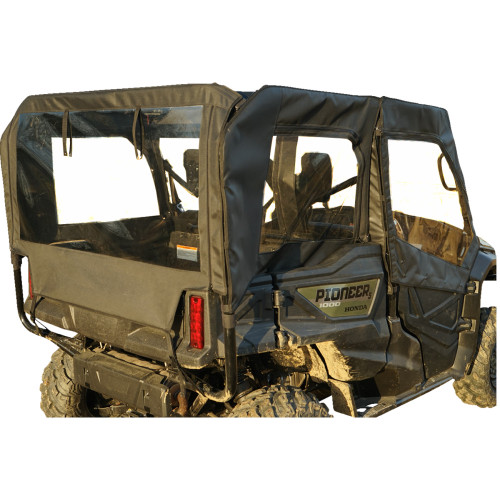 Seizmik Soft Doors - Middle/Rear Windows - Black - Honda Pioneer 1000 51-20983