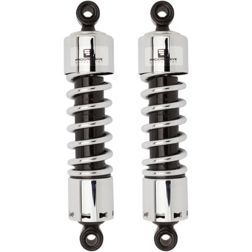 Progressive Suspension 412 Series Shock - 12" - Standard - Chrome - Dyna 412-4036C