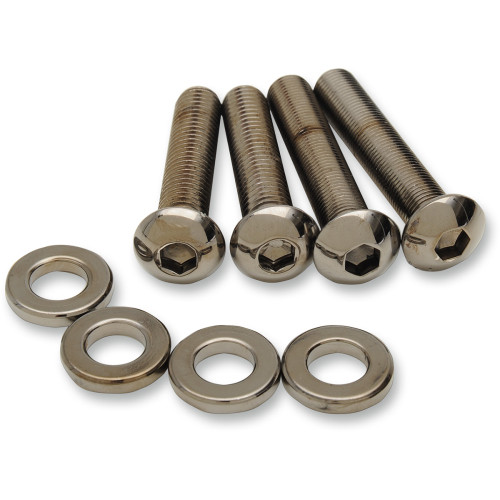 Drag Specialties Shock Mount Kit Blk Chrom