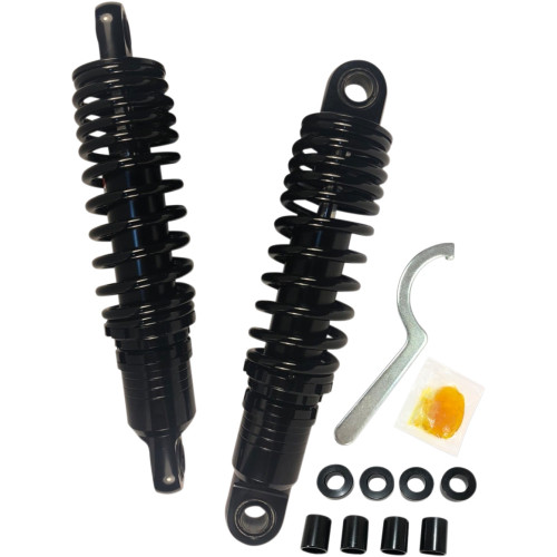 Drag Specialties Shocks Premium Ride-Height Adjustable Shocks - Black - Standard - 11.5" Drag Specialties Shocks Premium Ride-Height Adjustable Shocks - Black - Standard - 11.5"