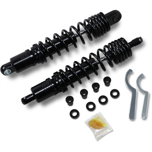 Drag Specialties Shocks Premium Ride-Height Adjustable Shocks - Black - Heavy Duty - 13.5" Drag Specialties Shocks Premium Ride-Height Adjustable Shocks - Black - Heavy Duty - 13.5"