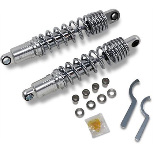 Drag Specialties Shocks Premium Ride-Height Adjustable Shocks - Chrome - Heavy Duty - 13.5"