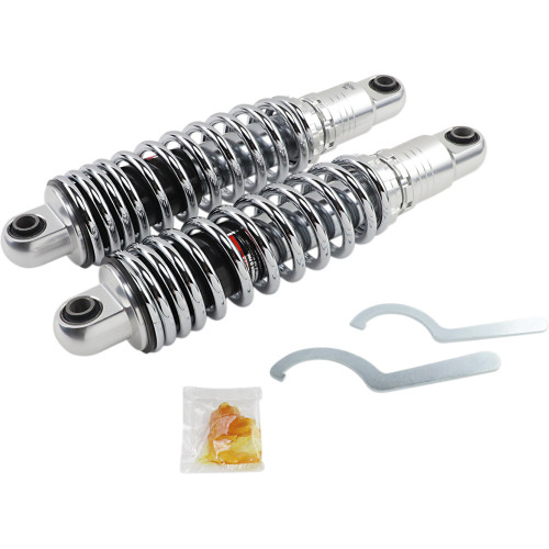 Drag Specialties Shocks Premium Ride-Height Adjustable Shocks - Chrome - Heavy Duty - 13" Drag Specialties Shocks Premium Ride-Height Adjustable Shocks - Chrome - Heavy Duty - 13"