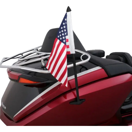 Show Chrome Flag Pole - Black - Gl 1800 52-974Bk Show Chrome Flag Pole - Black - Gl 1800 52-974Bk