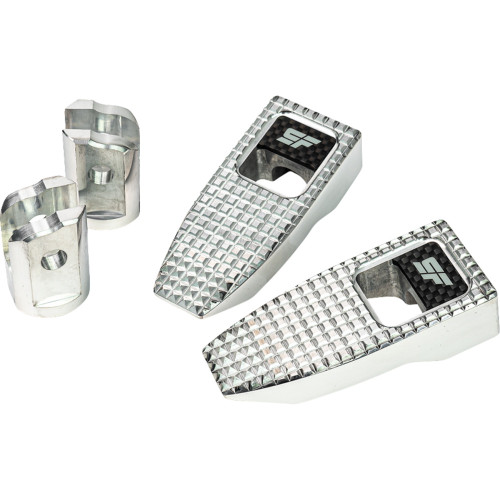 Slyfox Speed Pegs - Silver Polished - Front Sf-903-01-2