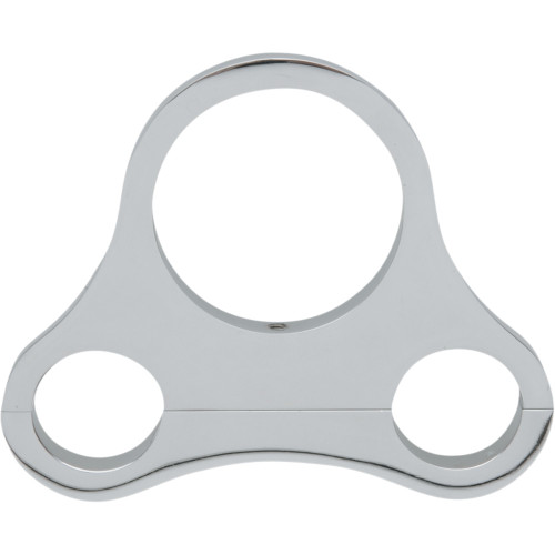 Drag Specialties 1.25" T-Bar Single Gauge Mount - Chrome - For 2.375/2.4" Mini Gauge