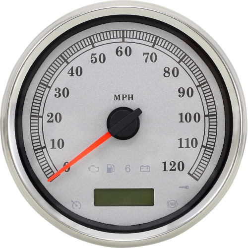Drag Specialties Electronic Speedometer - Silver - 120 Mph