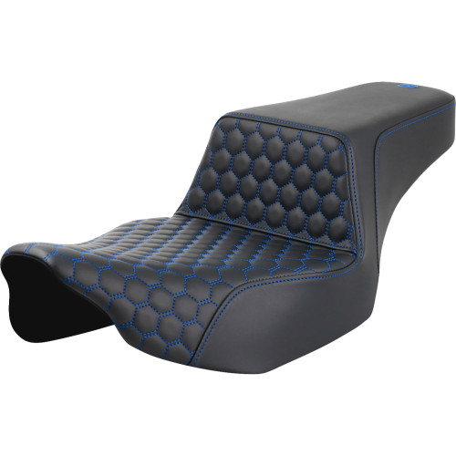 Saddlemen 823-07-17801 Seat Step Up Ext Rch Hc Front Blue Stitch