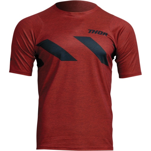 Thor Assist Hazard Short-Sleeve Jersey - Heather Red/Black - 2Xl