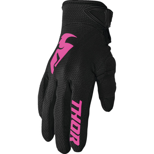 Thor Women'S Sector Gloves - Black/Pink - Large