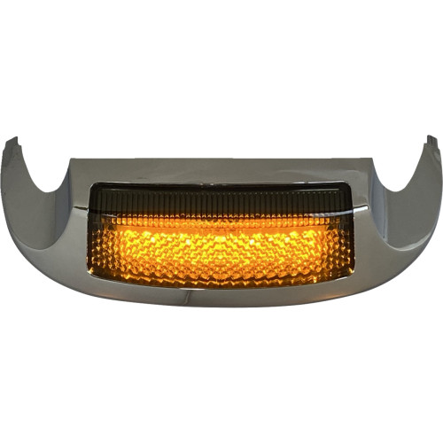 Custom Dynamics Led Front Fender Tip - Amber Led/Smoke Lens - Chrome Gen-Ft-As
