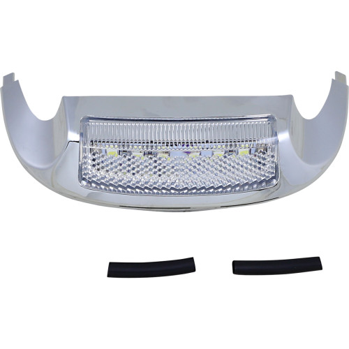 Custom Dynamics Led Front Fender Tip - White Led/Clear Lens - Chrome Gen-Ft-Wc