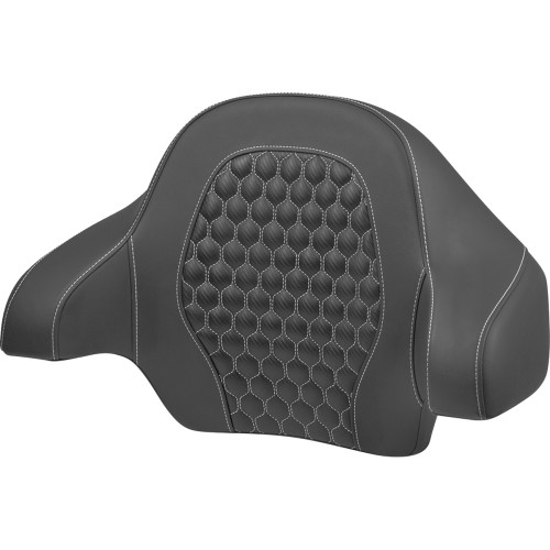 Tour Pack Backrest Pad - Honeycomb - White Stitching - Flh/Flt '14-'24 814-07-15106
