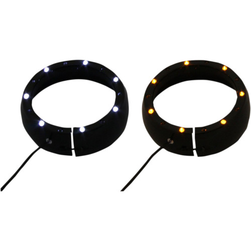 Custom Dynamics Lighted Passing Lamp Trim Ring '14+ Flht - Black Cdtb-45Tr-1B Custom Dynamics Lighted Passing Lamp Trim Ring '14+ Flht - Black Cdtb-45Tr-1B