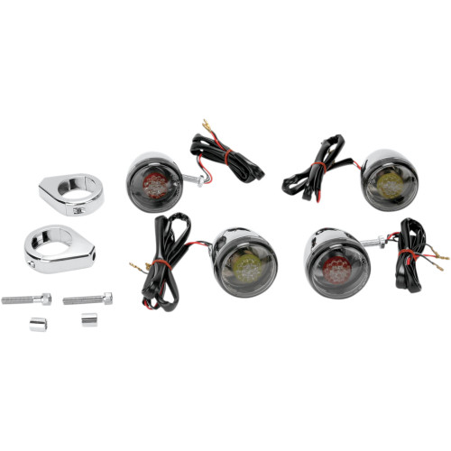 Drag Specialties Turn Signal Kit - Red/Smoke