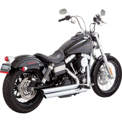 Vance & Hines 17958 Exhaust Big Shots Staggered Chrome 06-09 Dyna