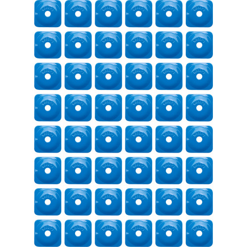 Woody'S Support Plates - Blue - Square - 48 Pack Asg-3825-48