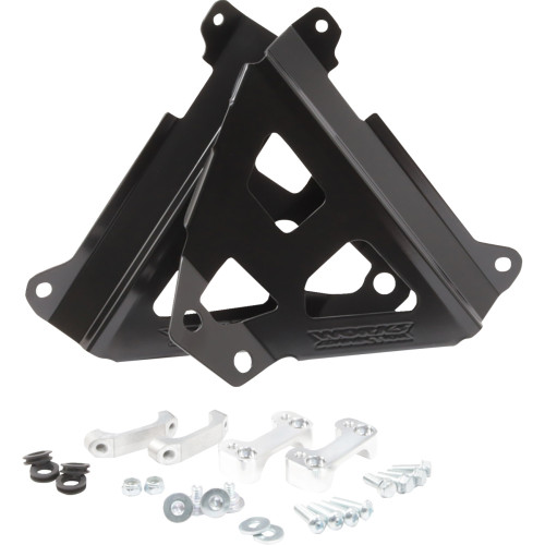 Works Connection Radiator Brace Set - Black - Yamaha 18-B269 Works Connection Radiator Brace Set - Black - Yamaha 18-B269