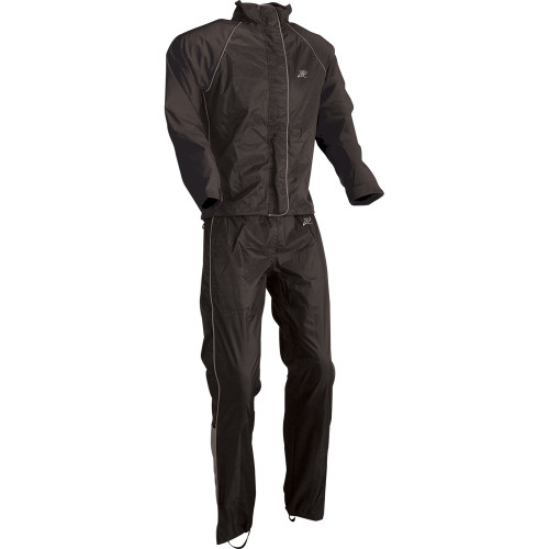 Z1R Women'S 2-Piece Rainsuit - Black - Large