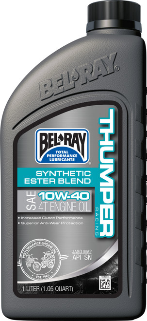 Bel-Ray Thumper Ester Blend Eng Oil 4T Syn 10W40 1L 99520-B1Lw