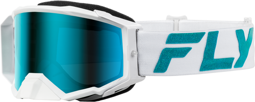 Fly Racing Zone Elite Goggle White/Teal W/ Light Grn Mirror/Smoke Lens 37-51907 Fly Racing Zone Elite Goggle White/Teal W/ Light Grn Mirror/Smoke Lens 37-51907