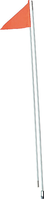 Safety 2 Piece Fiber Pole - Straight Mount Safety Flag #6A