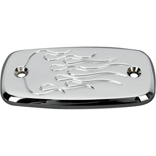 Baron Master Cylinder Cover - Flame - Suzuki - Chrome Ba-7681-03 Baron Master Cylinder Cover - Flame - Suzuki - Chrome Ba-7681-03