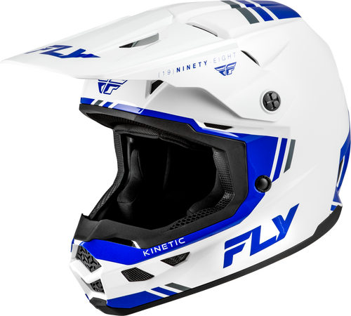 Fly Racing Kinetic Verdict Helmet White/Blue/Grey Lg 73-8722L