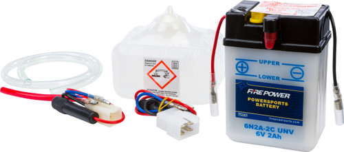 Fire Power Battery W/Acid 6N2A-2C Unv 6V 6N2A-2C/Unv Fire Power Battery W/Acid 6N2A-2C Unv 6V 6N2A-2C/Unv