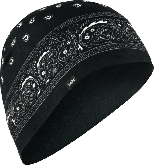 Zan Sportflex Beanie Black Paisley Whll101