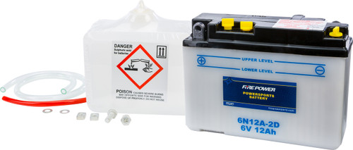 Fire Power Battery W/Acid 6N12A-2D 6V 6N12A-2D Fire Power Battery W/Acid 6N12A-2D 6V 6N12A-2D