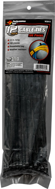 Performance Tool W2912 Cable Tie 12" 100/Pack