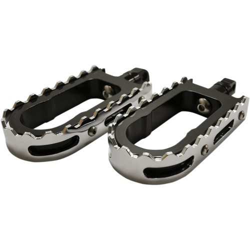 La Choppers Bmx Footpegs - Black/Chrome La-7205-00B