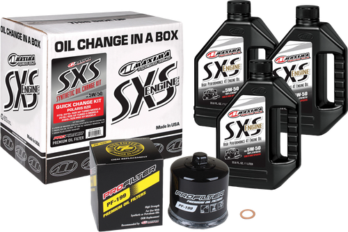 Maxima Sxs Quick Change Kit 5W50 With Black Oil Filter 90-189013-Txp