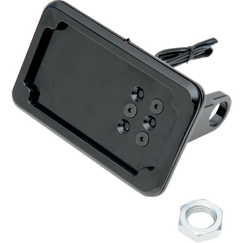 Cycle Visions Horizontal License Plate Mount With Light - '08-'17 St - Black Cv-4607Blh Cycle Visions Horizontal License Plate Mount With Light - '08-'17 St - Black Cv-4607Blh