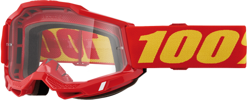 100% 50013-00042 Accuri 2 Goggle Red Clear Lens