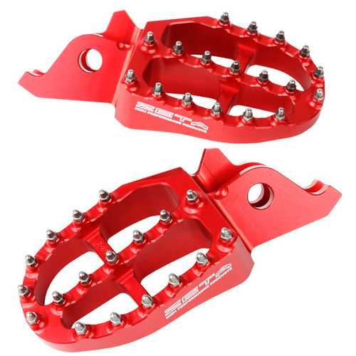 Zeta Aluminum Footpegs Red Ze93-1022