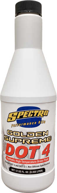 Spectro 310232 Dot 4 Golden Brake Fluid 12 Oz