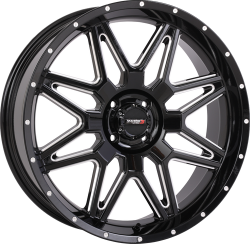 System 3 20S3-7210 St7 Wheel 20X7 4+3 (+10Mm) 4/110 Gloss Black Milled