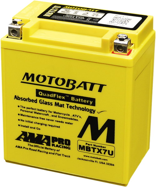 Motobatt Battery Mbtx7U Sealed Factory Activated Mbtx7U