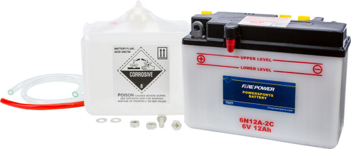 Fire Power Battery W/Acid 6N12A-2C 6V 6N12A-2C Fire Power Battery W/Acid 6N12A-2C 6V 6N12A-2C