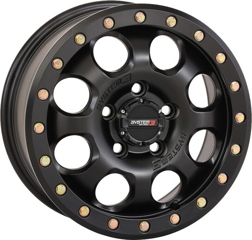 System 3 Sb7 Bl Wheel 15X7 4+3 (+10Mm) 5/4.5 Matte Black 15S3-7544 System 3 Sb7 Bl Wheel 15X7 4+3 (+10Mm) 5/4.5 Matte Black 15S3-7544