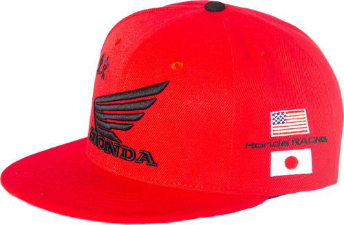 D-Cor Honda Hat Factory Snapback Red 70-136-1