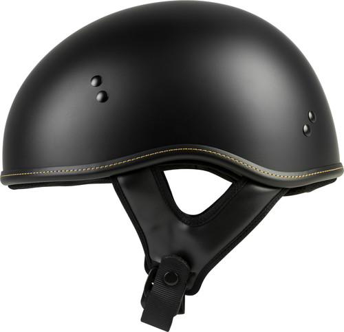 Highway 21 H77-1101M .357 Solid Half Helmet Matte Black Md