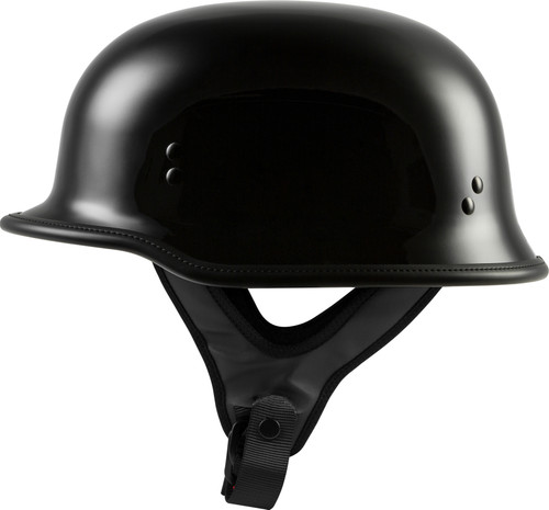 Highway 21 H77-10003X 9Mm German Beanie Helmet Gloss Black 3X