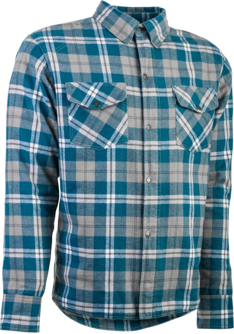 Highway 21 Marksman Flannel Grey/Blue Lg #6049 489-1182~4